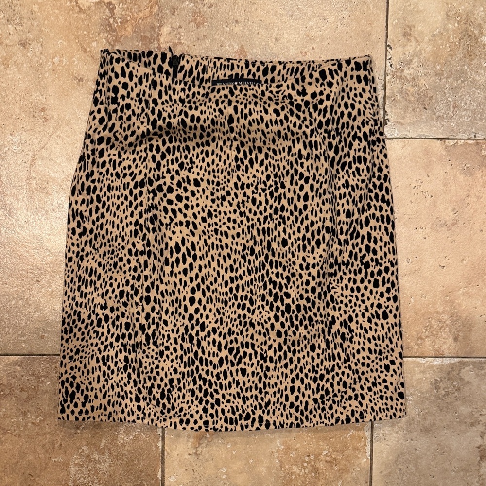Brandy Melville Leopard Print Skirt